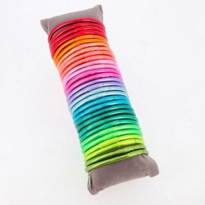 Kit of 30 multicolored thick Buddhist rods with mantra - Free cushion