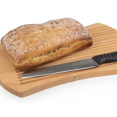 PEUGEOT SHAPED CHOPPING BOARD DOUBLE BREAD/SMOOTH 39.5 cm