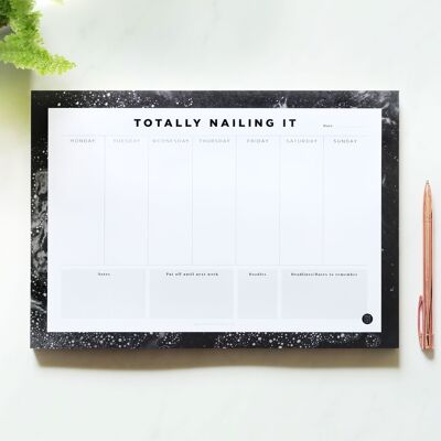 Totally Nailing It Desk Planner