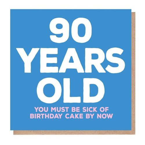 90 Years Old Birthday Card