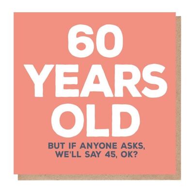 60 Years Old Birthday Card