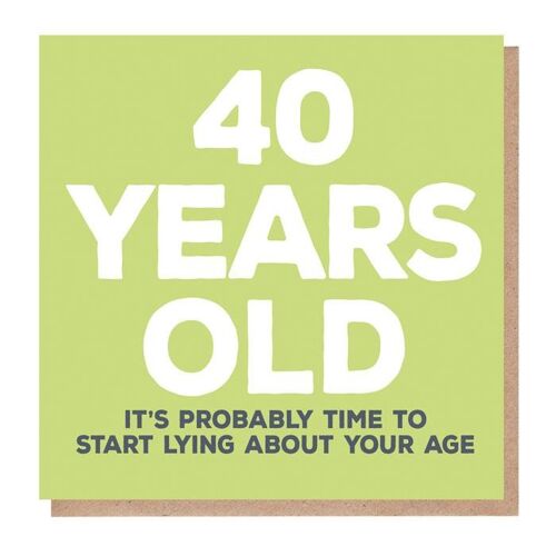 40 Years Old Birthday Card