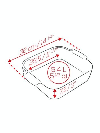 PLATEAU PEUGEOT CARRE 36x31x8 ROUGE 2