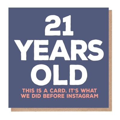 21 Years Old Birthday Card