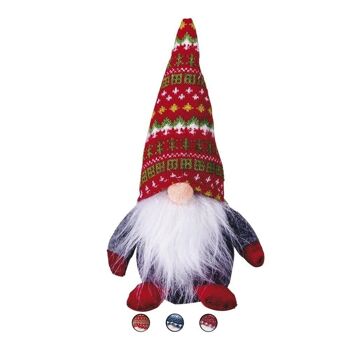 Cintre de Noël Gnome en tissu h. 22 cm, XMas Trendy 3 ass. 1
