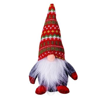 Cintre de Noël Gnome en tissu h. 22 cm, XMas Trendy 3 ass. 4