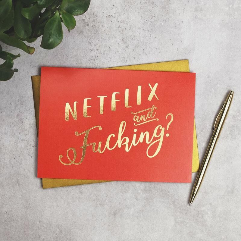 Netflix und Ficken? Goldfolienkarte