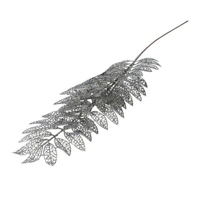 Green leaves branch with glitter h. 102 cm, Xmas Large leaves
