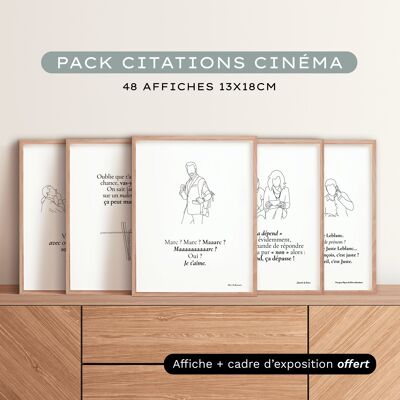 PACK AFFICHES „CITATIONS CINEMA“ – 13x18cm