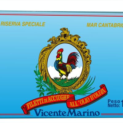 Filets d'anchois de la mer Cantabrique à l'huile d'olive - Réserve spéciale - 120 gr (21 filets)