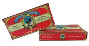 Filets d'anchois de la mer Cantabrique à l'huile d'olive 50 gr 1