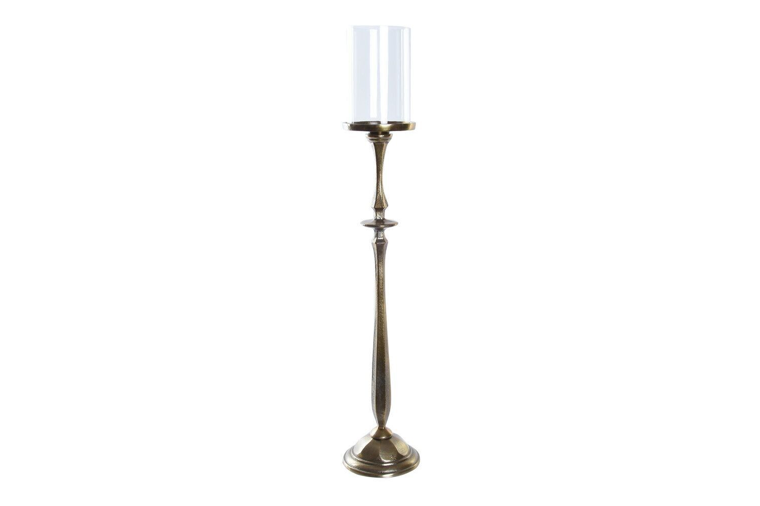 CANDELABRO ALUMINIO CRISTAL 13X13X71 DESGASTADO AL196579