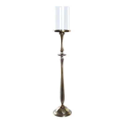 CANDELABRO CRISTALLO ALLUMINIO 13X13X71 CONSUMATO AL196579