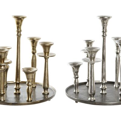 ALUMINUM CANDELABRA 29X29X30 7 CANDLES 2 SURT. AL200477