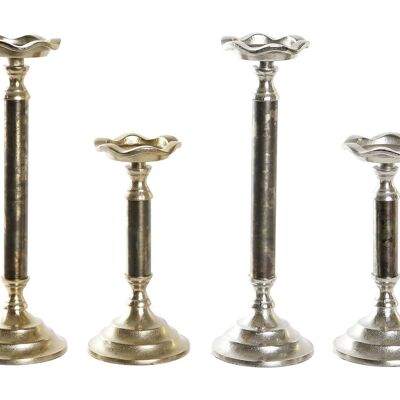 CANDELABRI SET 2 ALLUMINIO 10X10X31,5 2 SURT. AL200478