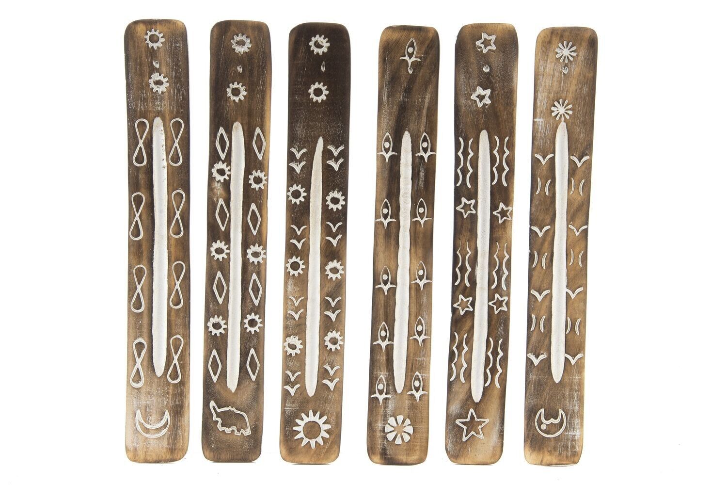 SOPORTE INCIENSO MADERA 26X3X0,5 ETNICO 6 SURT. IN142027