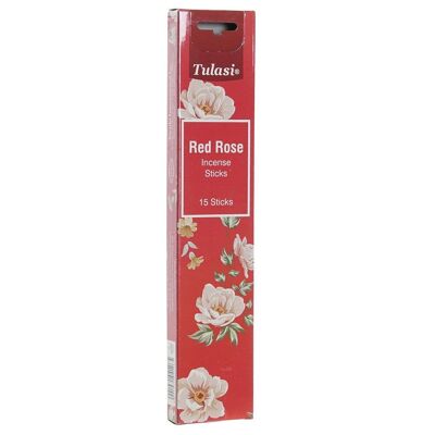 INCENSE STICK SET 15 AROMA 5X2X25.5 RED ROSES IN185666