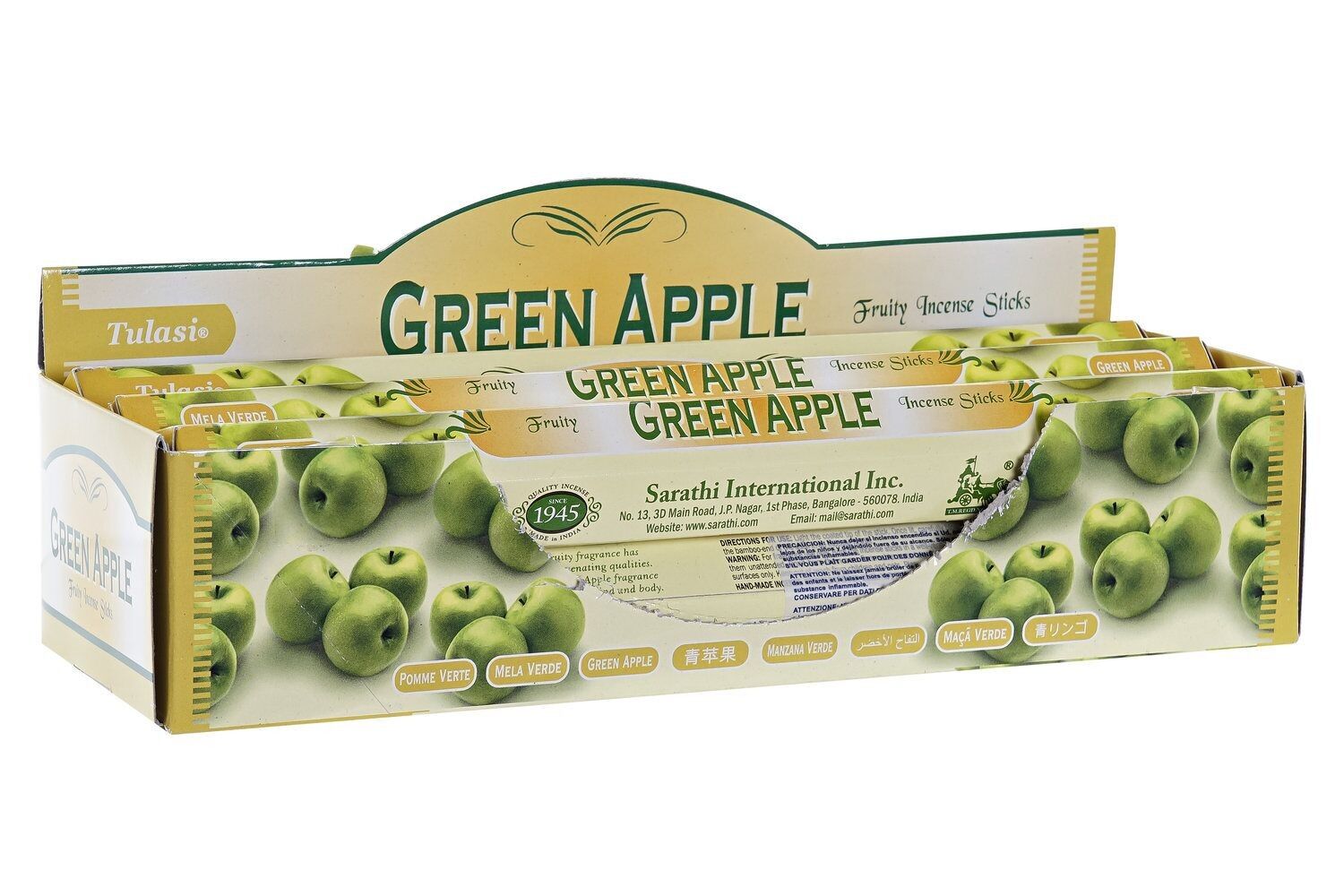 SET DE BÂTONNETS D'ENCENS 20 ARÔME 27X4X4 25 CM, POMME IN19764