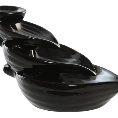 SOPORTE INCIENSO GRES 11X9X9 FLOR NEGRO IN205500