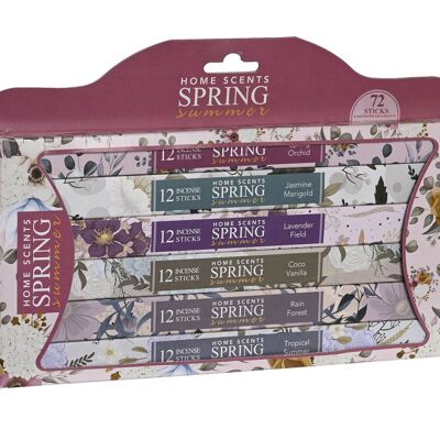 INCENSE STICK SET 72 AROMA 27X2X18 FLORAL IN205917