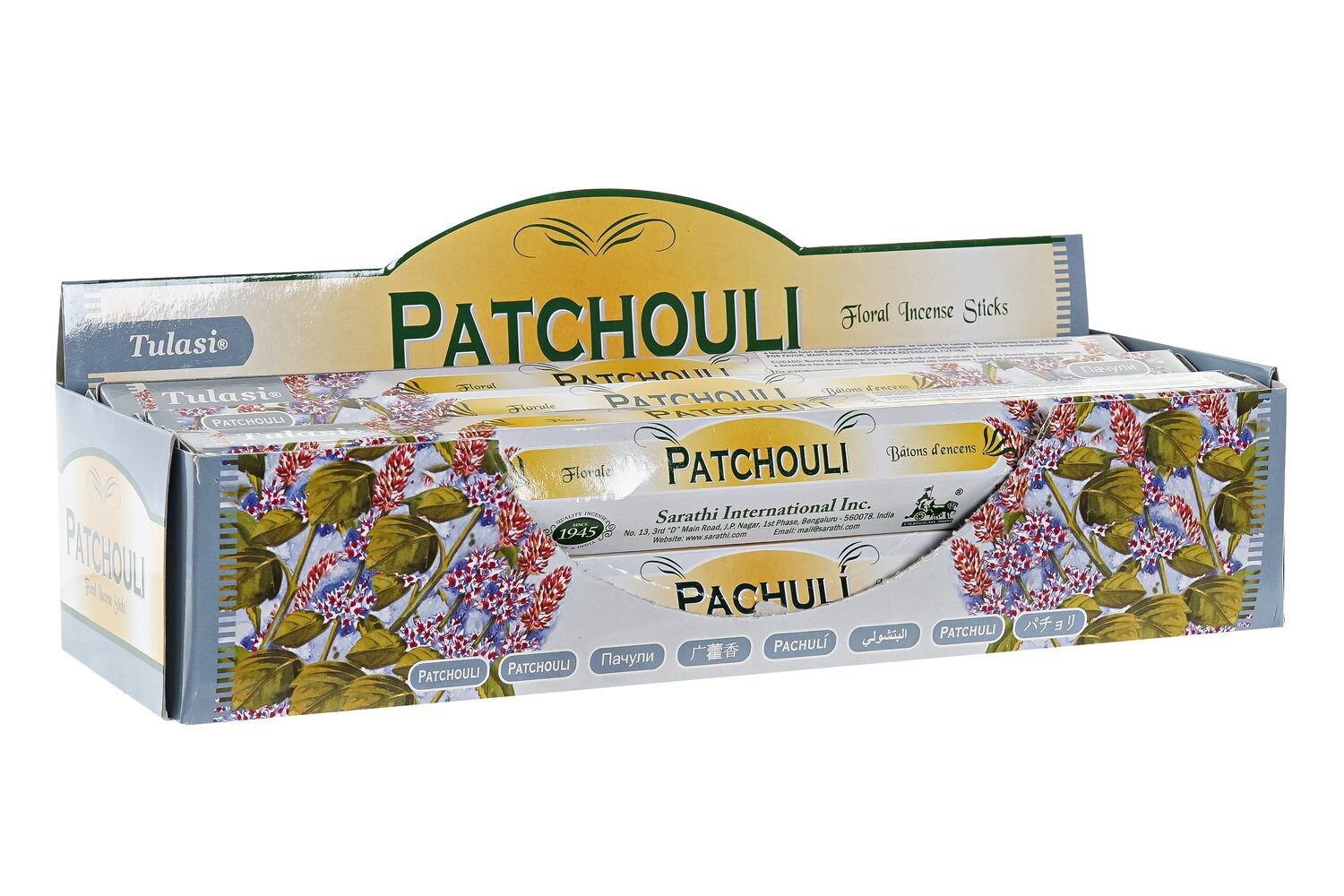 SET DE BÂTONNETS D'ENCENS 20 ARÔME 25X4X4 25 CM, PATCH IN40407