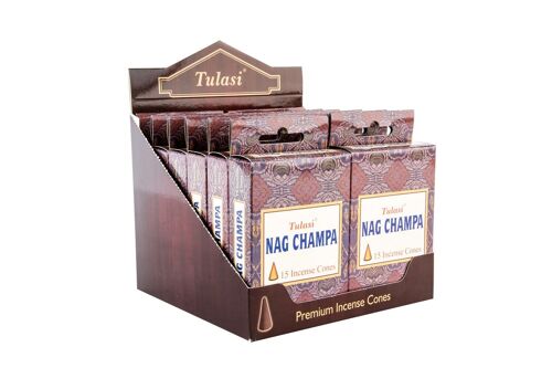 INCIENSO CONO SET 15 AROMA 7X2X13 NAG CHAMPA IN82763