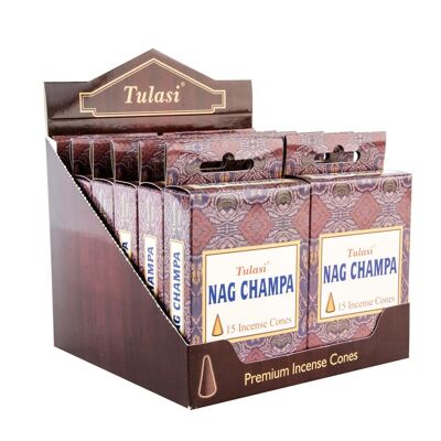 INCENSE CONE SET 15 AROMA 7X2X13 NAG CHAMPA IN82763