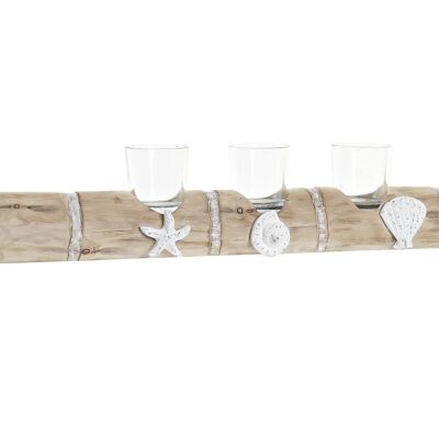BOUGEOIR AVEC POIGNÉE EN VERRE 58,5X8X10 MARINE NATUREL LM194128