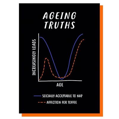 Tarjeta de cumpleaños de las verdades del envejecimiento