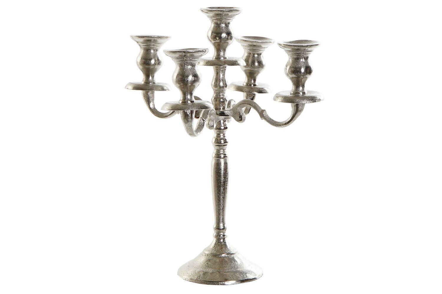 CANDELABRO ALUMINIO 27X27X34 PLATEADO PV175263