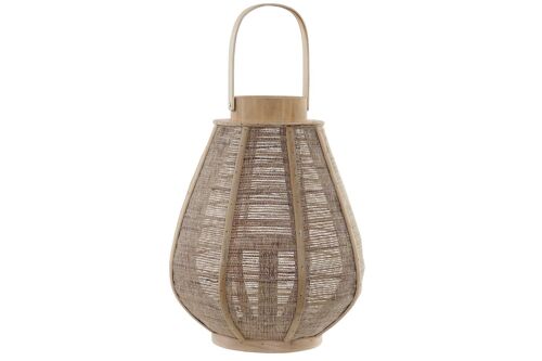 PORTAVELA BAMBU LINO 28X28X51 NATURAL PV181139