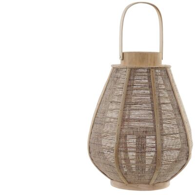 BAMBOO LINEN CANDLE HOLDER 28X28X51 NATURAL PV181139