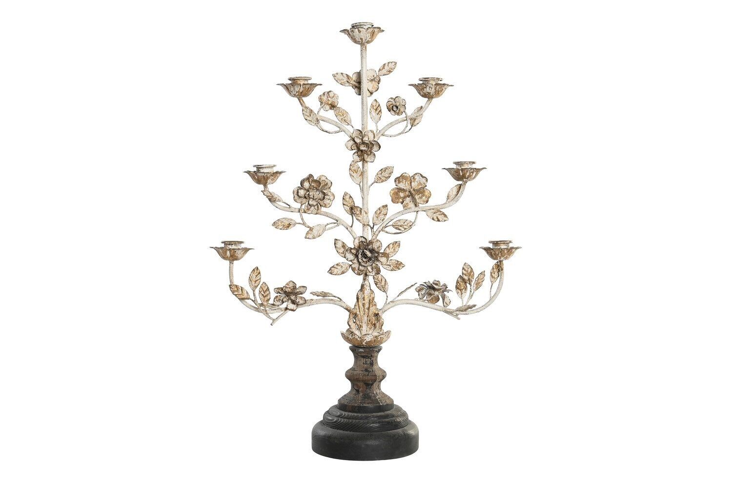 CANDELABRA LEGNO METALLO 61X21X83,5 FIORI PV192037