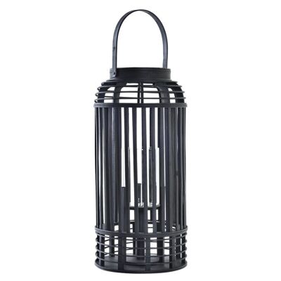 KERZENHALTER AUS BAMBUSGLAS 24X24X51 SCHWARZ PV197147