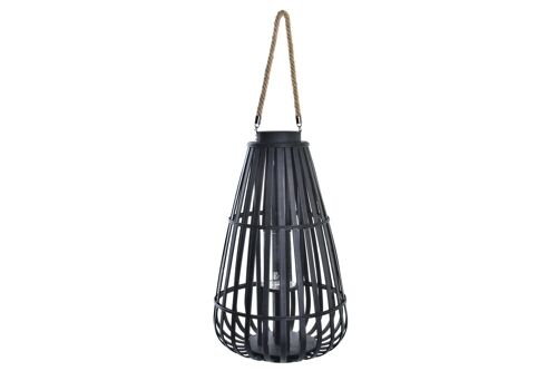 PORTAVELA BAMBU CRISTAL 35X35X60 NEGRO PV197148