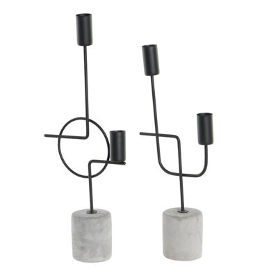 CANDELABRO IN METALLO 14X6X36 2 SURT. PV198860