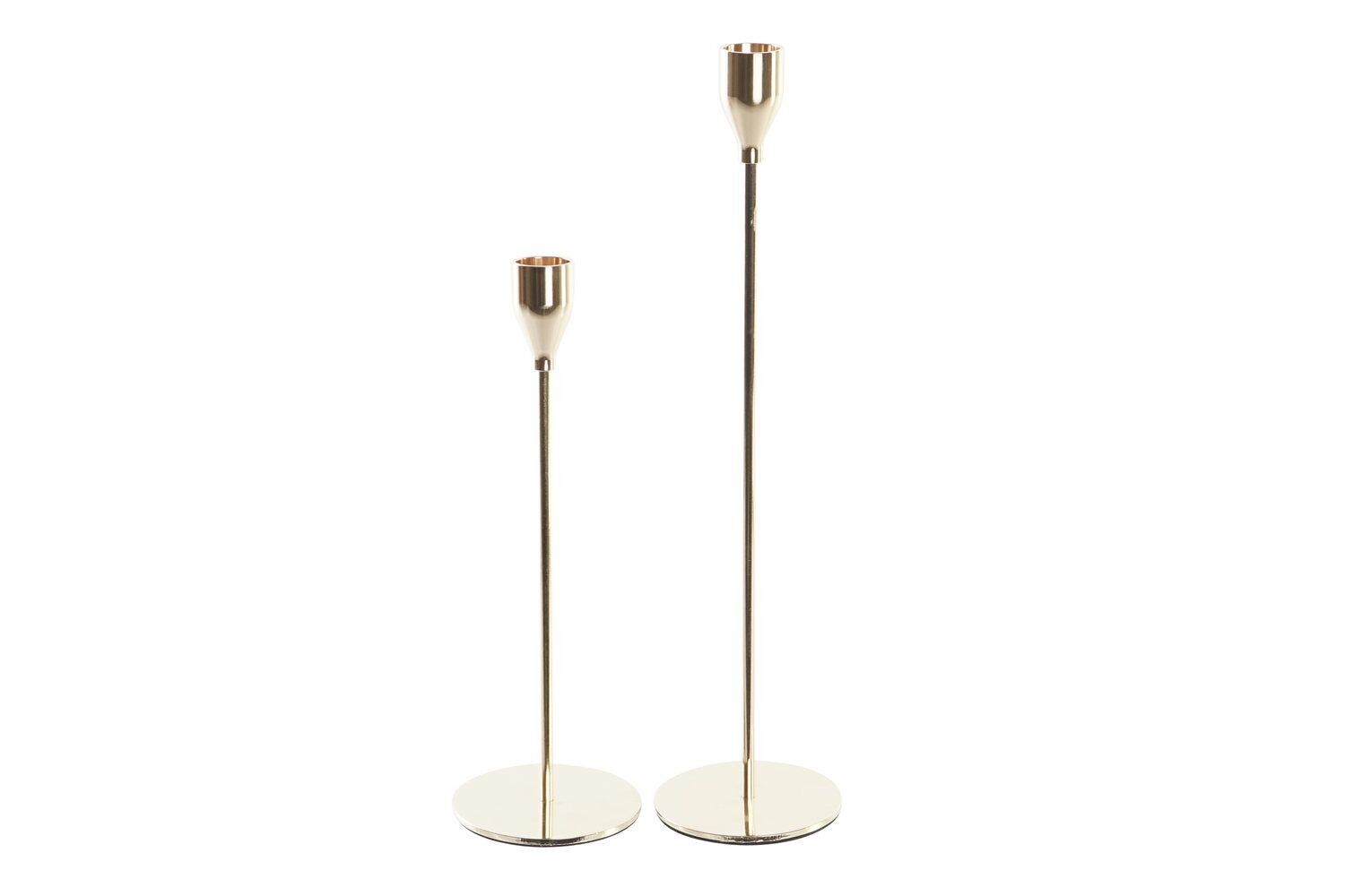 PORTACANDELE SET 2 METALLO 8X8X33 ORO ROSA PV198889