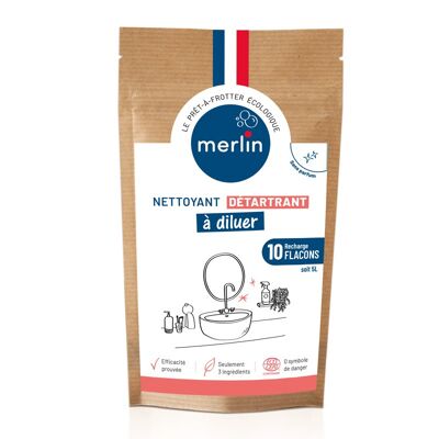 MERLIN Nettoyant Détartrant Recharge ECOCERT 10 flacons Sans Parfum