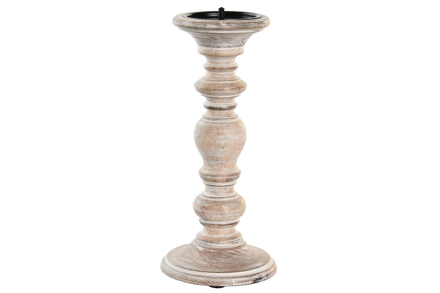 CANDELABRO CON MANICO IN METALLO 14X14X32 BIANCO CONSUMATO PV205192