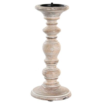 CANDELABRO CON MANICO IN METALLO 14X14X32 BIANCO CONSUMATO PV205192