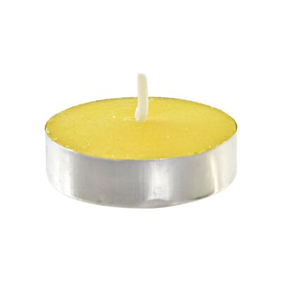 CANDELE SET 10 METALLO CERA 4X4X1 ANTIZANZARE GIALLO VE190123