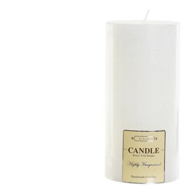 WAX CANDLE 6.5X6.5X14 420 GR, WHITE VE190625