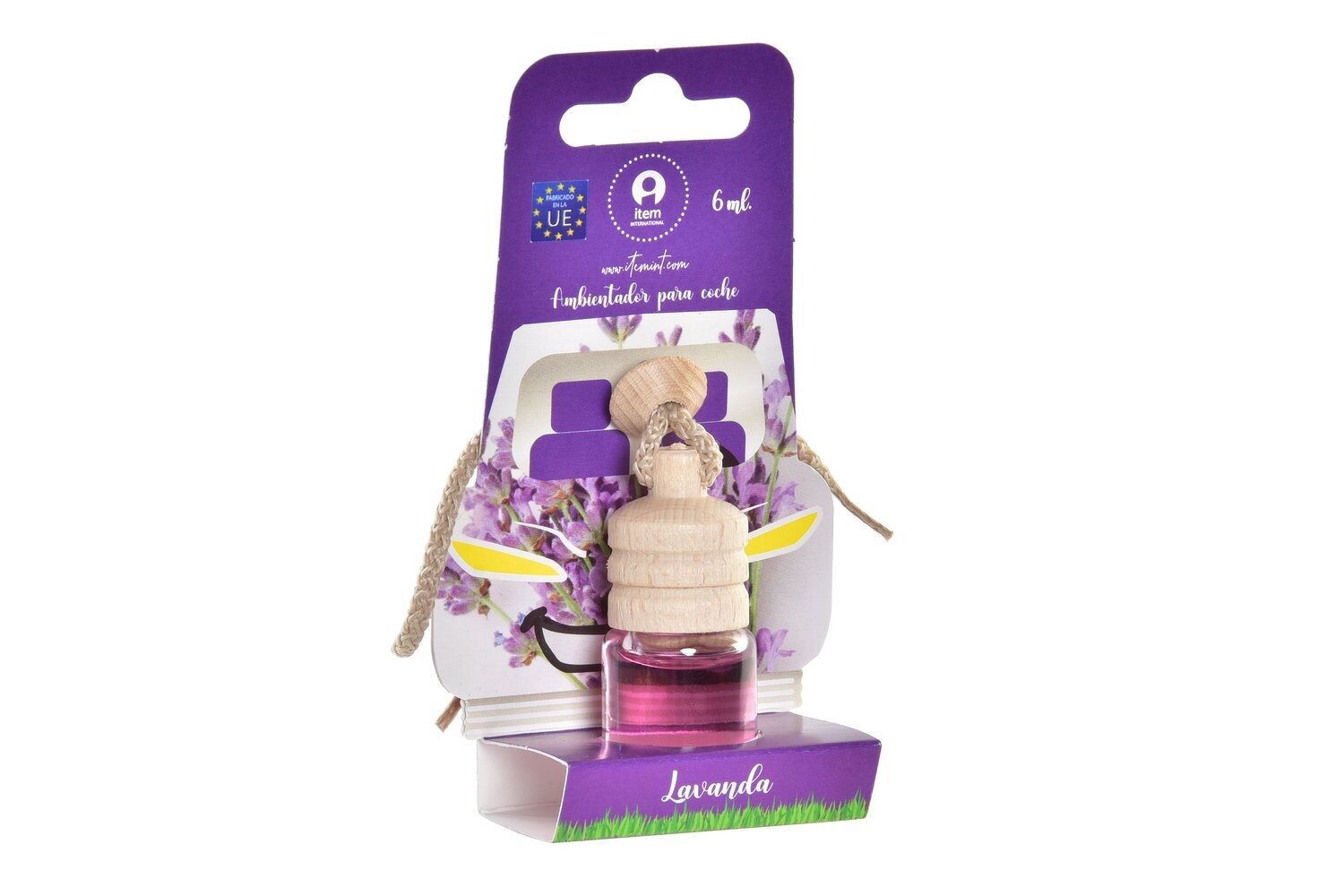 AMBIENTADOR COCHE CRISTAL 6,5X3X11 6 ML, LAVANDA VE192902