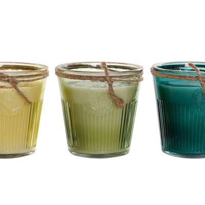 WAX CANDLE 11X11X11 260 GR, CITRONELA 3 SURT. VE202171