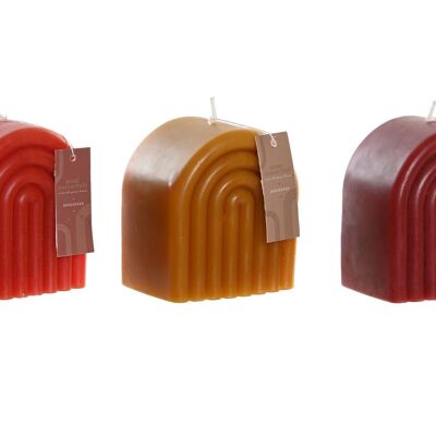 WAX CANDLE 8X6X9 320 GR, BOWS 3 ASSORTMENT. VE203178