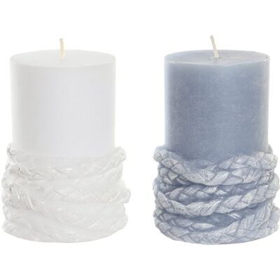 WAX CANDLE 7.2X7.2X10 244 GR, ROPE 2 SURT. VE204092