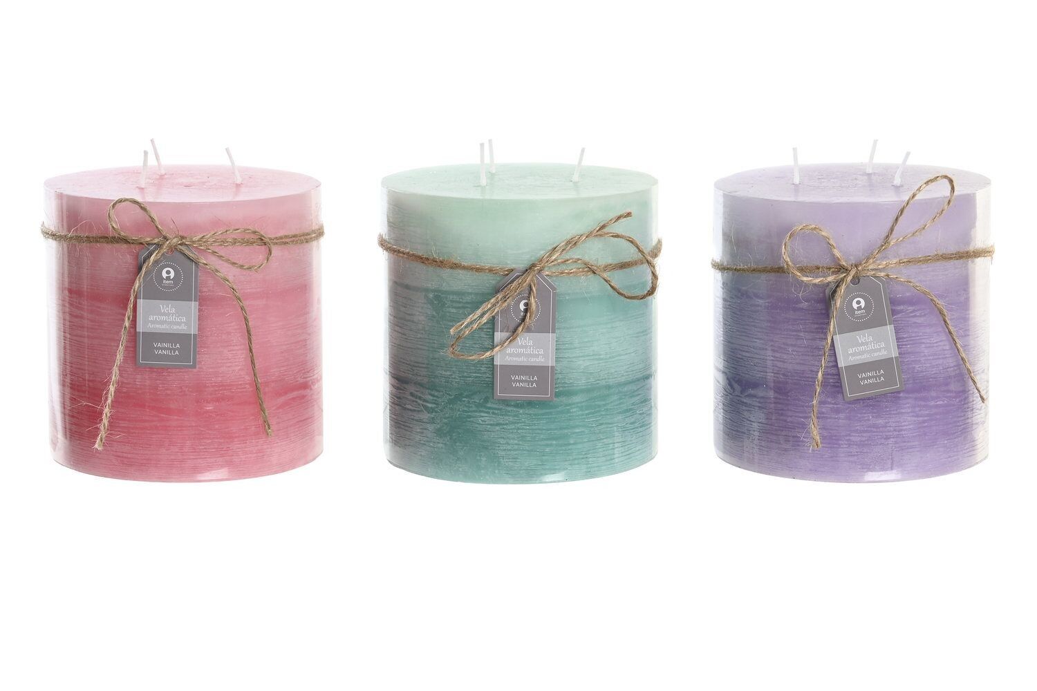 VELA CERA 12X12X12 1180 GR, 90 HORAS 3 SURT. VE204731