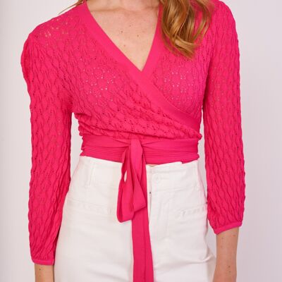 OPERA FUCHSIA KNIT CARDIGAN