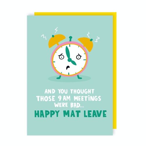 9am Maternity Leave Card Pack of 6