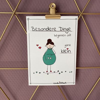 Pregnancy card "special things"